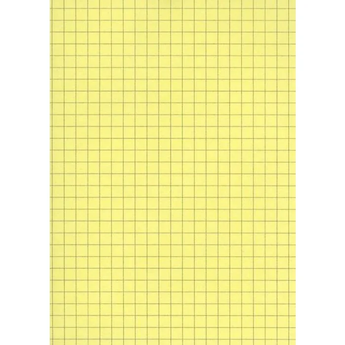 Fiches Bristol Quadrillées - 148 x 210 mm A5 - Jaune ELVE Lot de 100