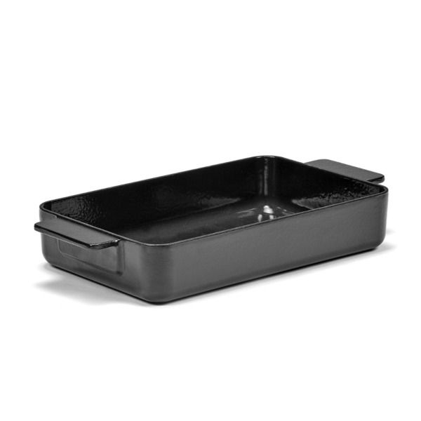 Serax Surface Plat four Enamel Cast Iron Black