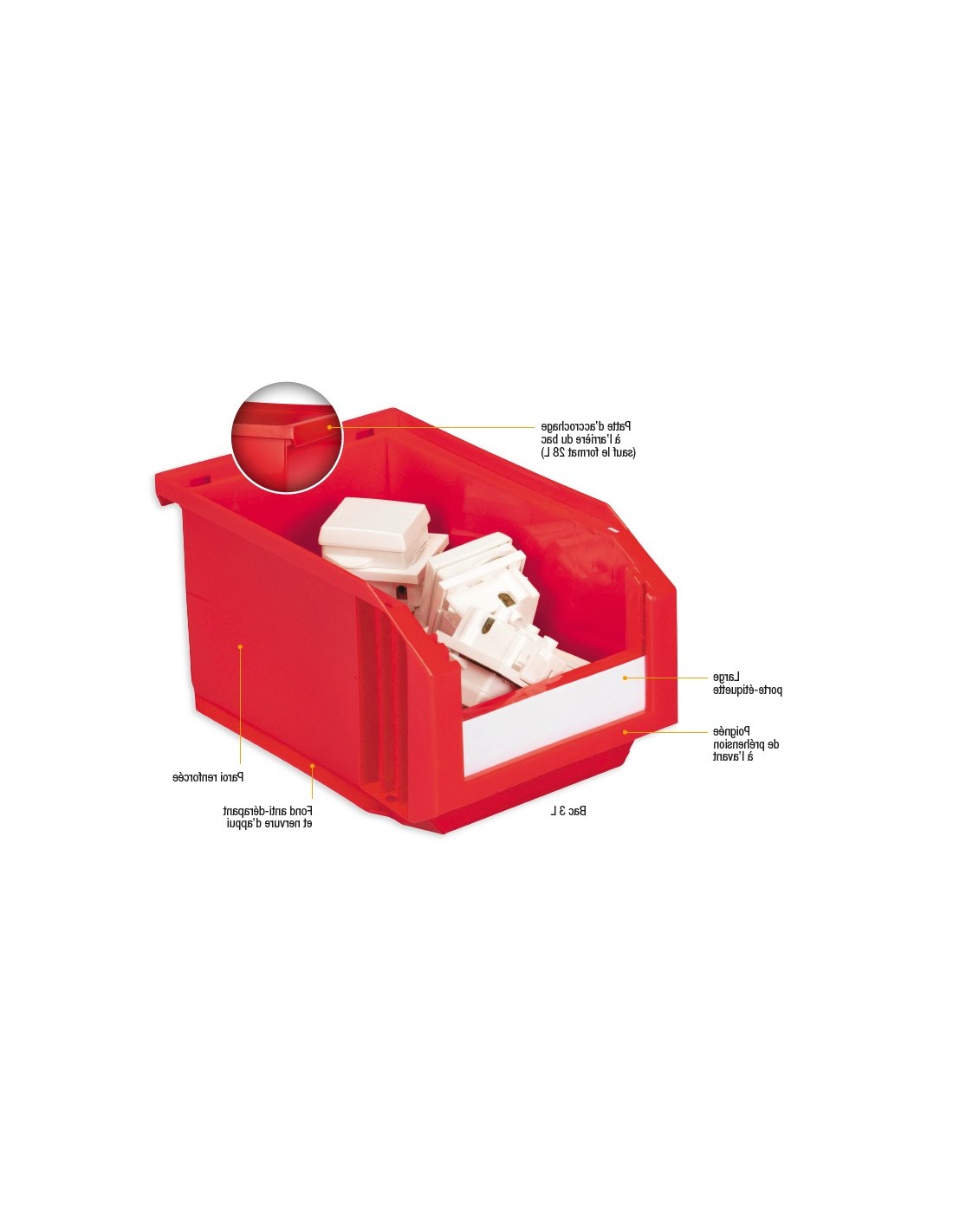 Bac à bec plastique haute résistance