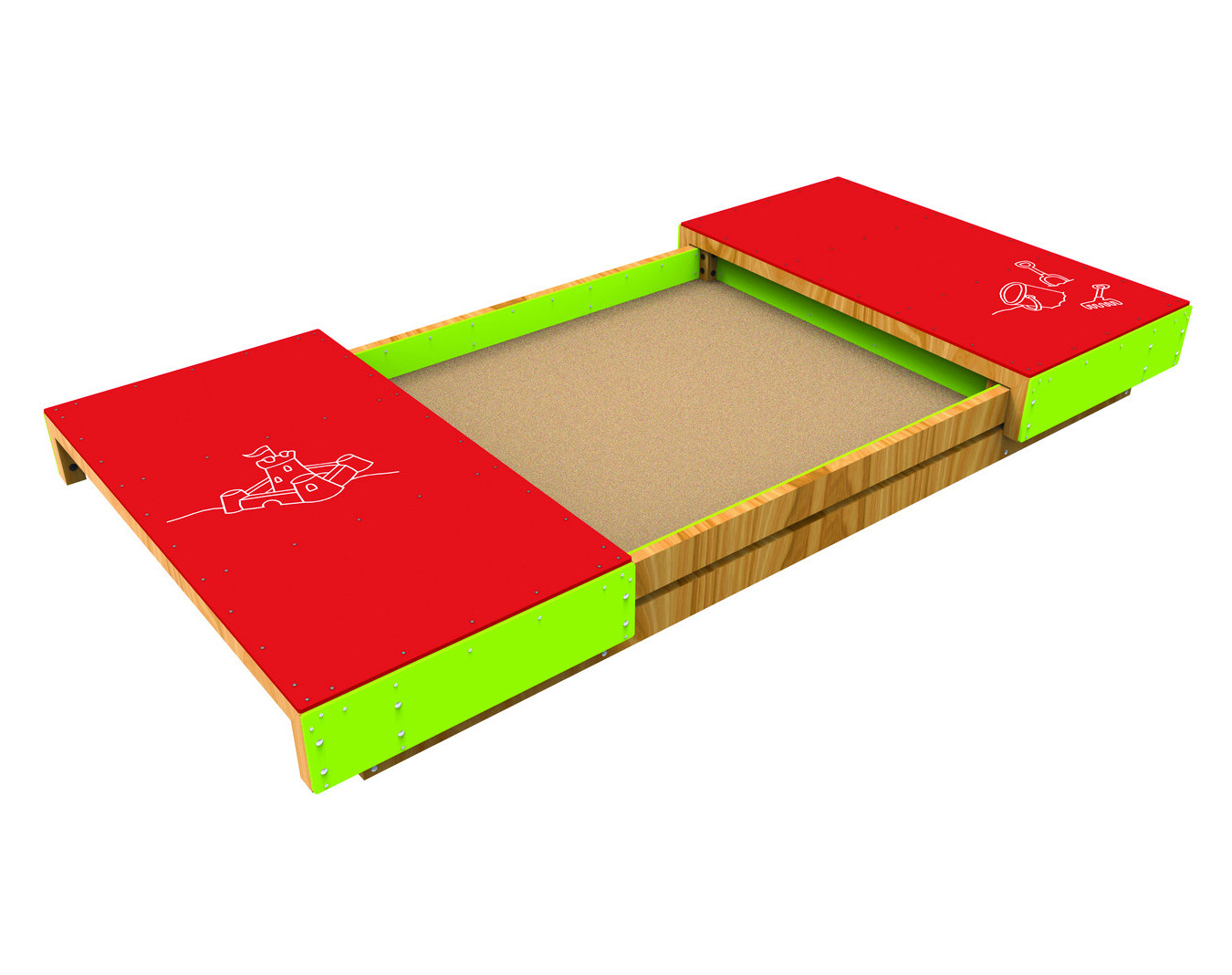 Bac à sable avec couvercle