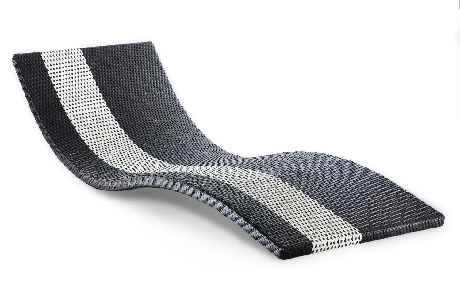 Bain de soleil en résine tressée Chocolat / Blanc - SOL