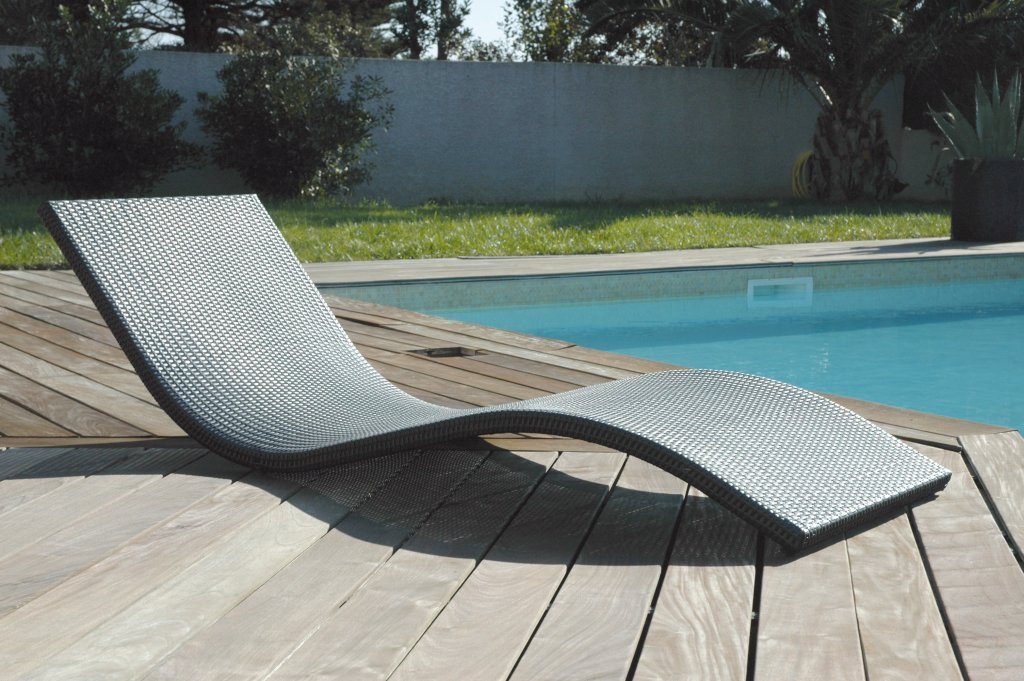 Bain de Soleil en résine tressée anthracite - EASY QUIET