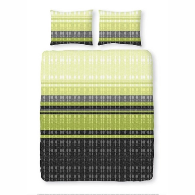 Parure de Lit Satin D'or Balance Vert Citron Noir Satin