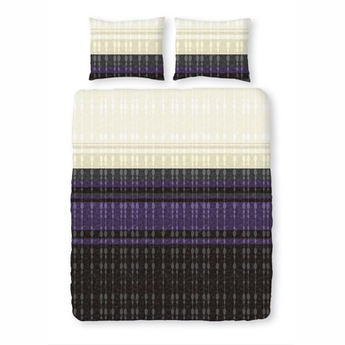 Parure de Lit Satin D'or Balance Violet Noir Satin