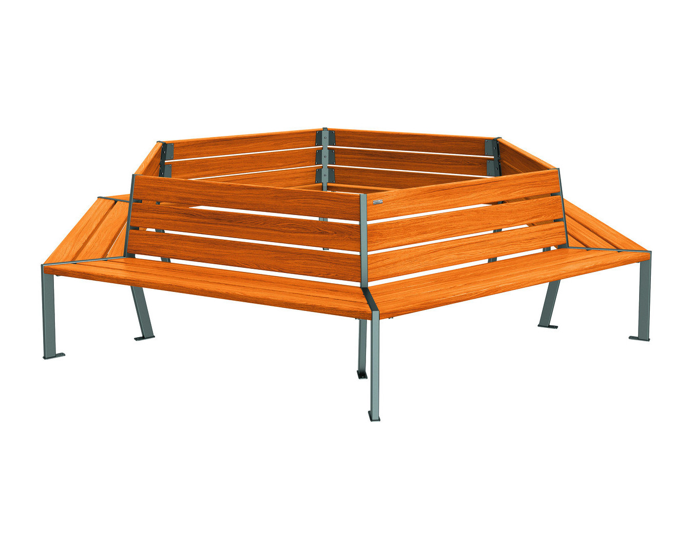 Banc bois tour d'arbre Silaos