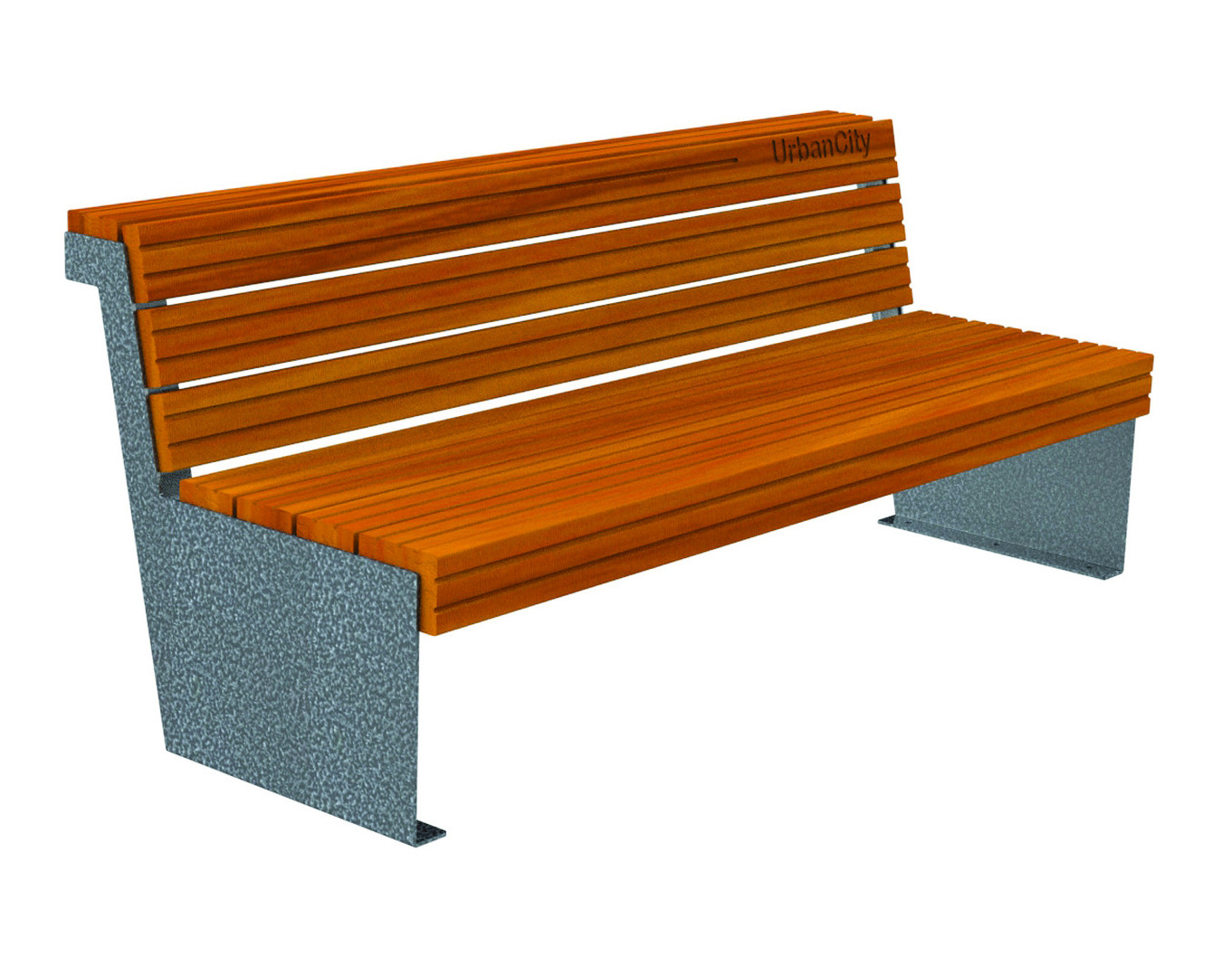 Banc public bois et acier Urbancity