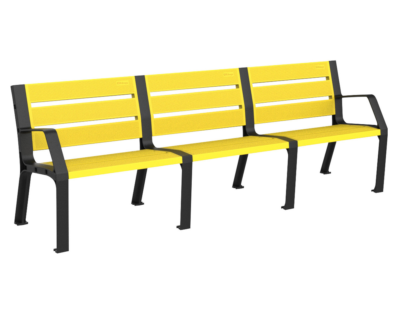 3 bancs publics en polyéthylène Modèle