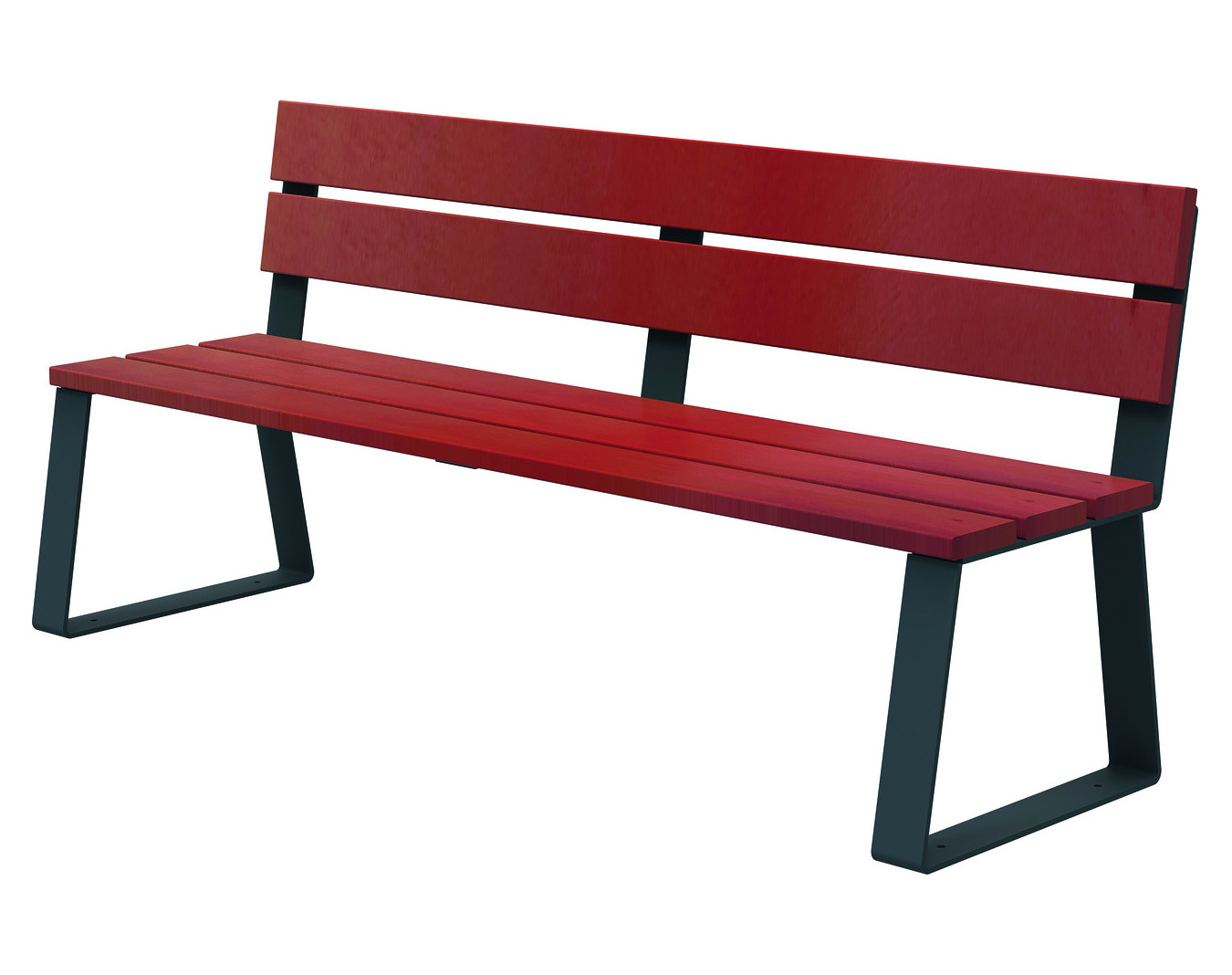 Banc urbain acier et bois Ballade