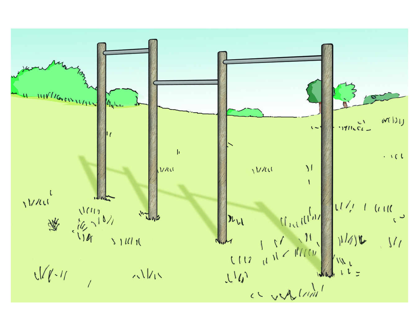 Barres fixes - Parcours santé PMR