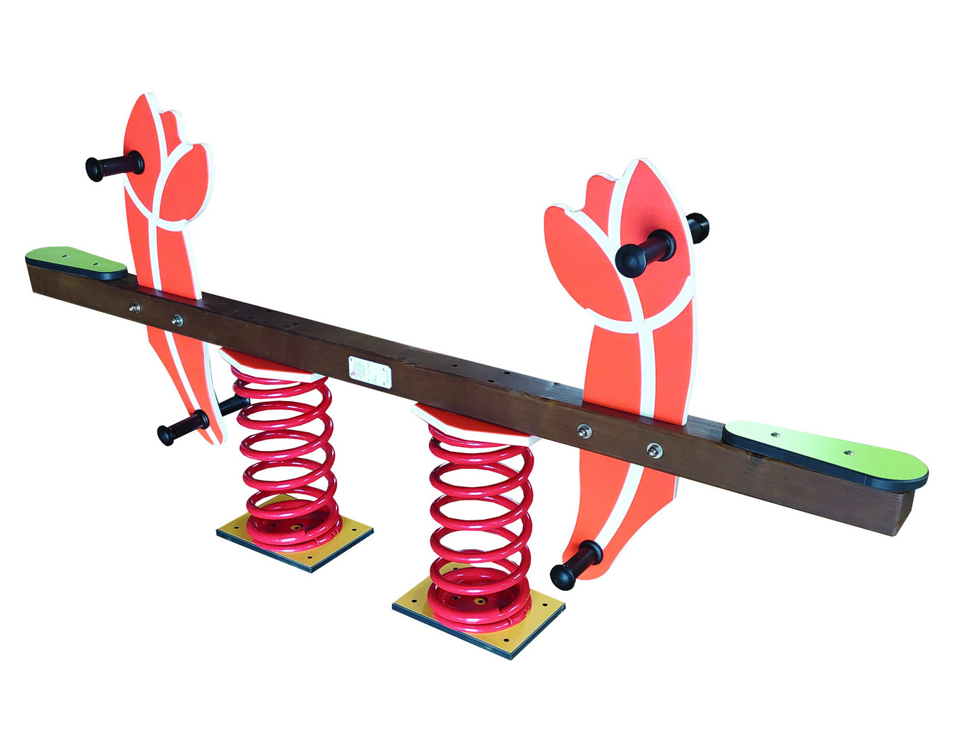 Bascule bois 2 places Tulipe