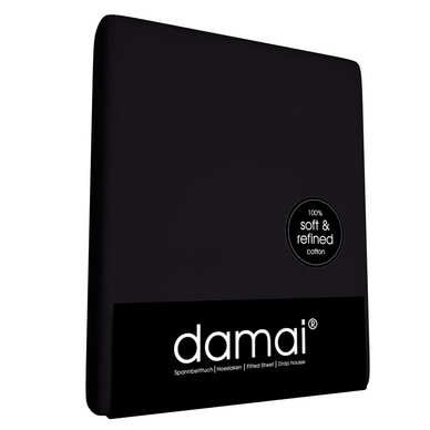 Drap-housse Damai Noir Coton