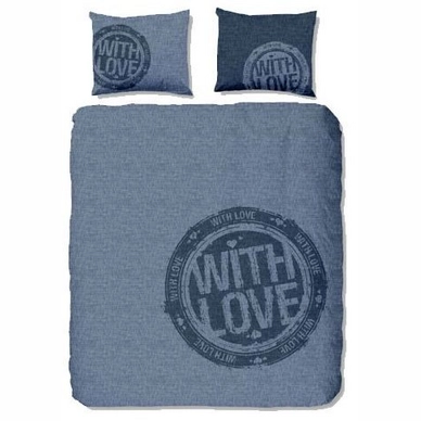 Dekbedovertrek Good Morning With Love Blauw Katoen