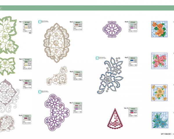 Collection de motifs de broderie n° 8 sur clé USB Brother