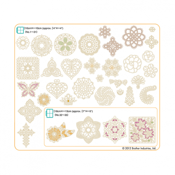 Collection de motifs de broderie n° 9 sur clé USB Brother