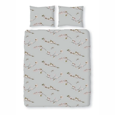 Parure de Lit Satin D'or Blossom Gris Satin