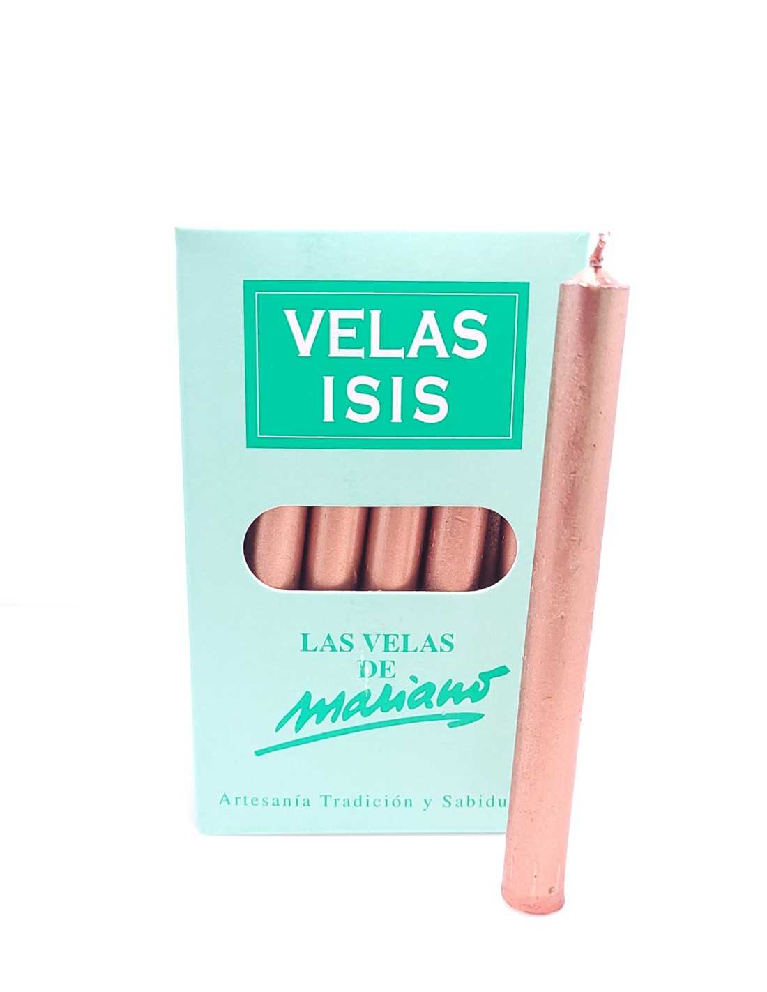 Boîte de 36 bougies Velas Isis II cuivre