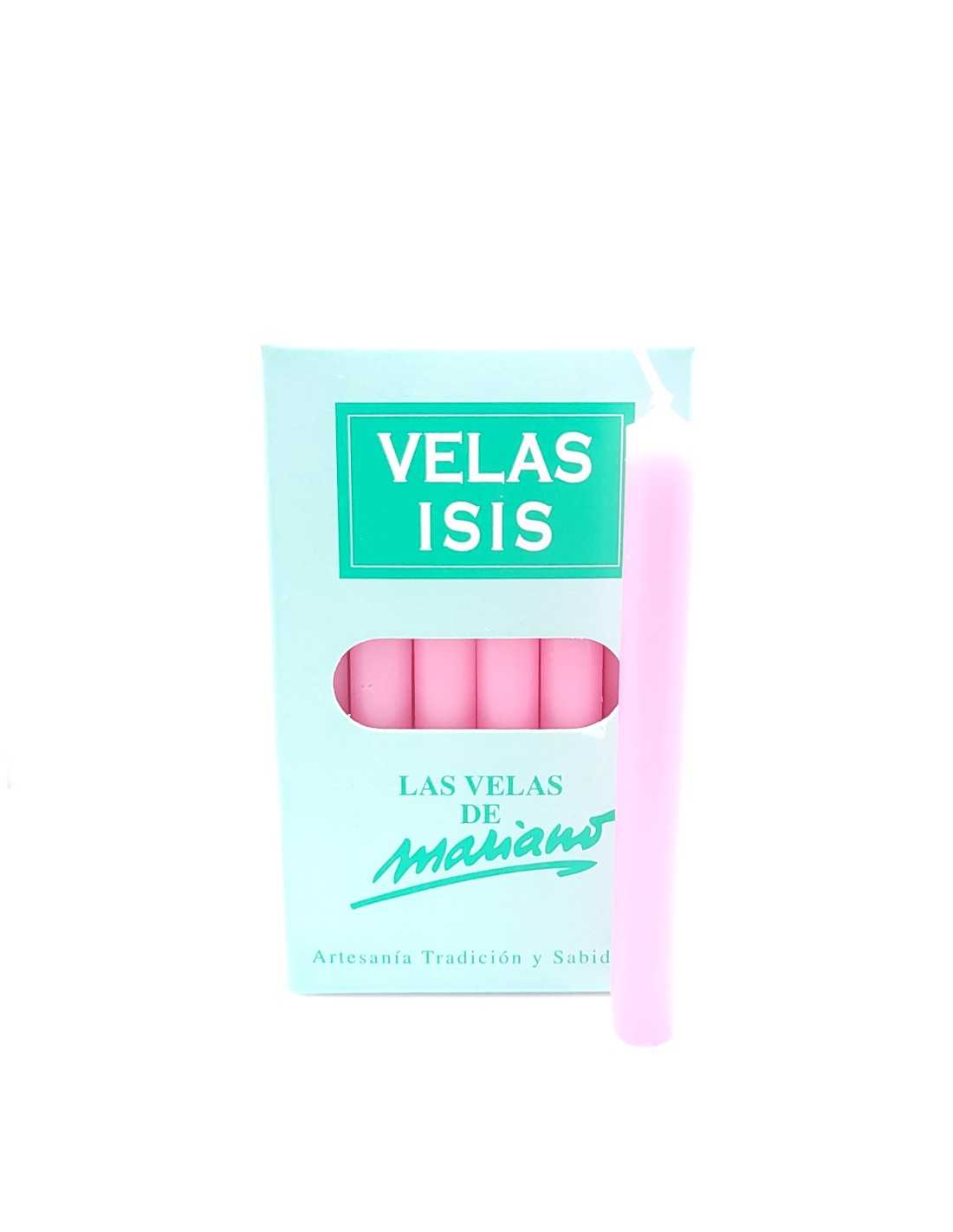 Boîte de 36 bougies Velas Isis II roses