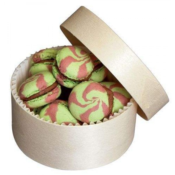 Boite à fromage en peuplier 14 cl avec caissette, Ø 8.2 Ht 4 cm (x 100)