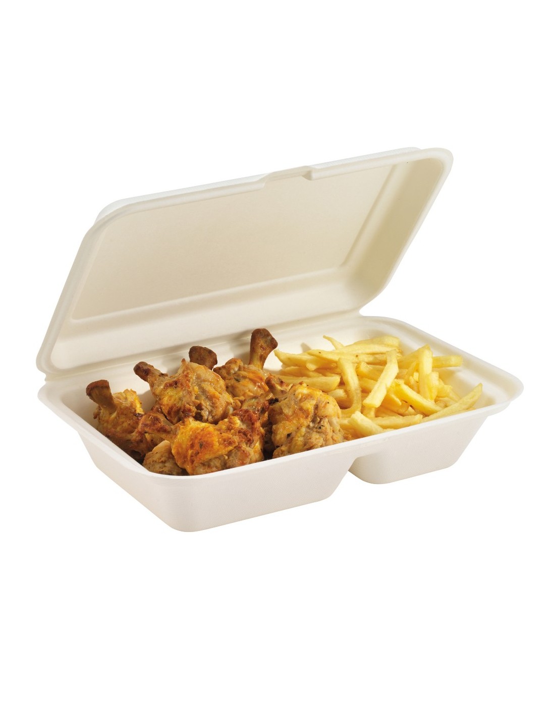 Boîte coque en pulpe de canne à sucre