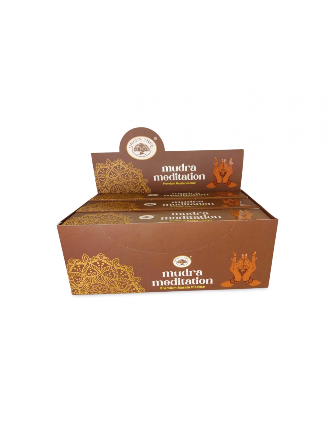 Boîte de 12 encens Mudra Meditation Green Tree – Sérénité & concentration