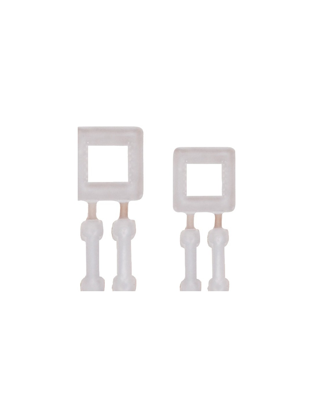 Boucle plastique autobloquante