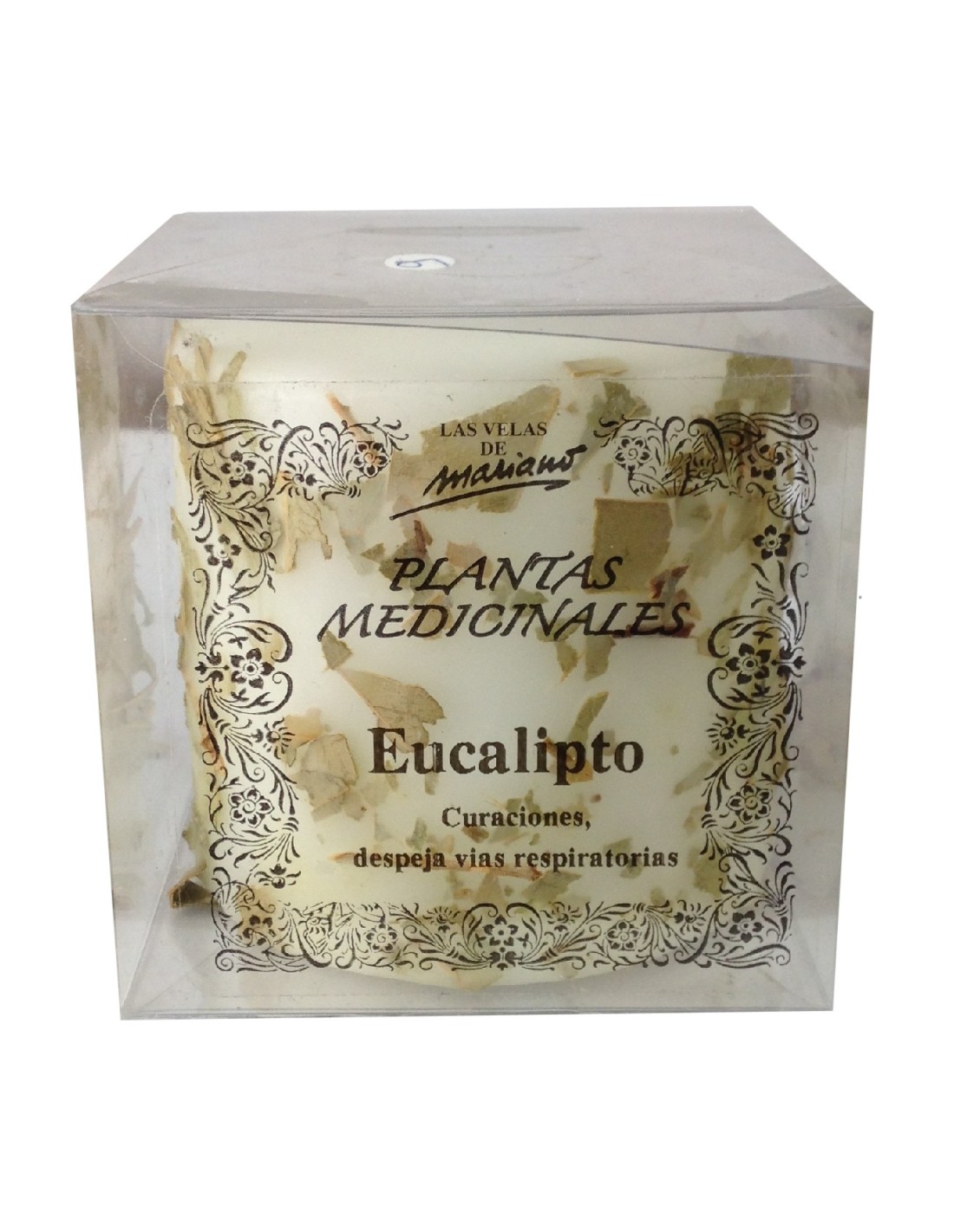 Bougie aux plantes médicinales Eucalyptus - Purifie l'air et favorise la détente