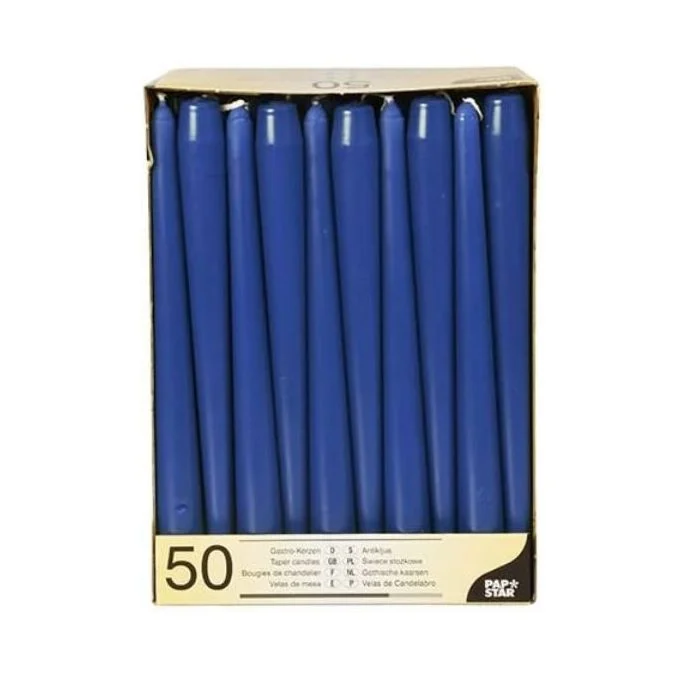 Bougie chandelier - Bleu Foncé 25 cm STARPAK Lot de 50