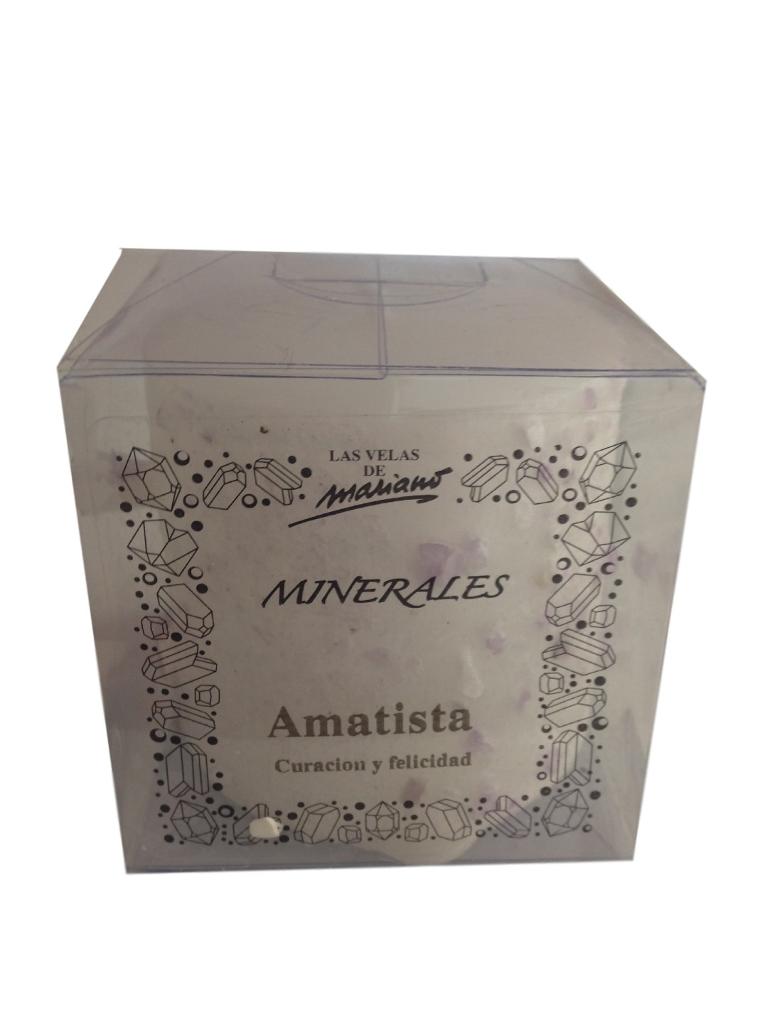 Bougie minérale à l'améthyste - Créez une ambiance apaisante et purifiante