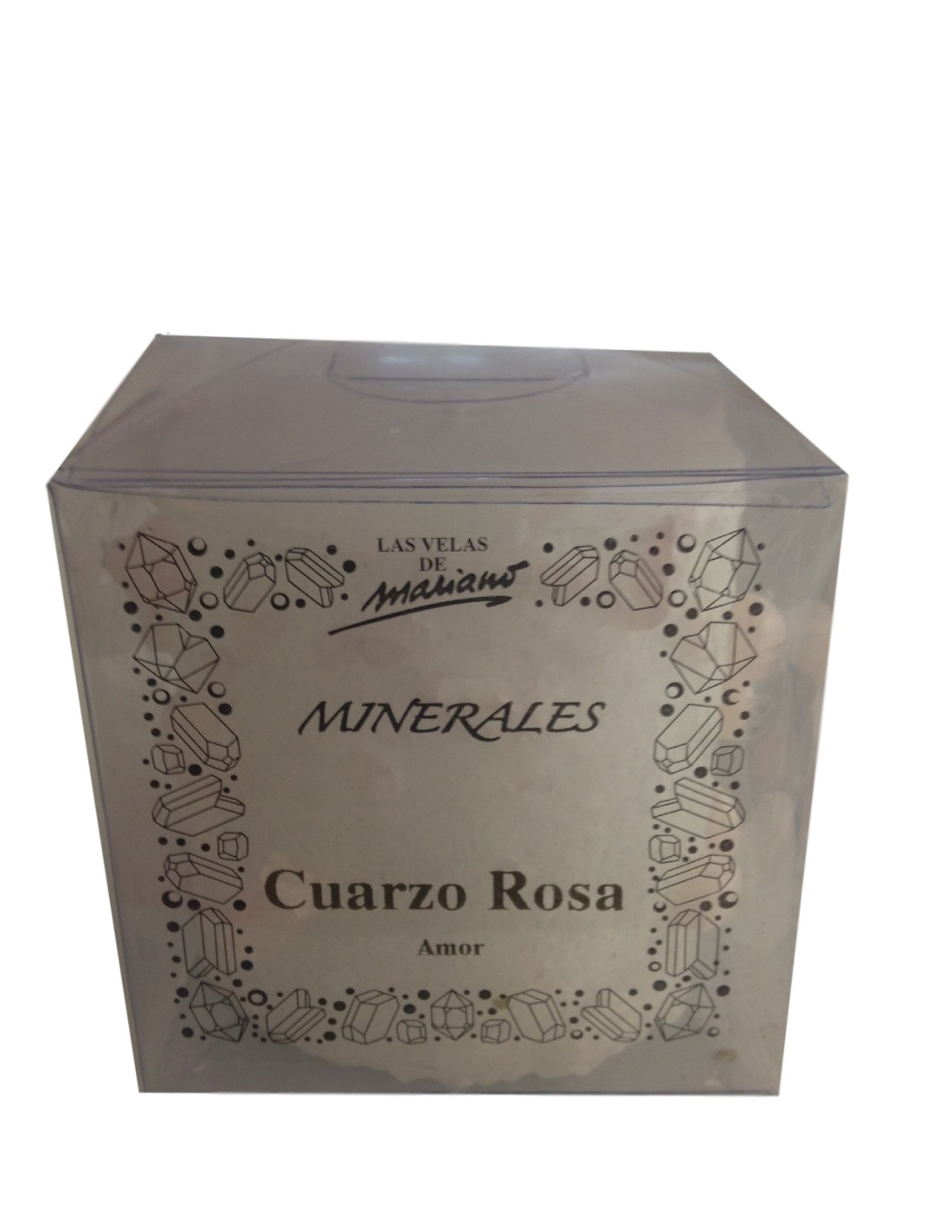 Bougie minérale au quartz rose - Créez une ambiance apaisante et favorisez l'amour et la guérison