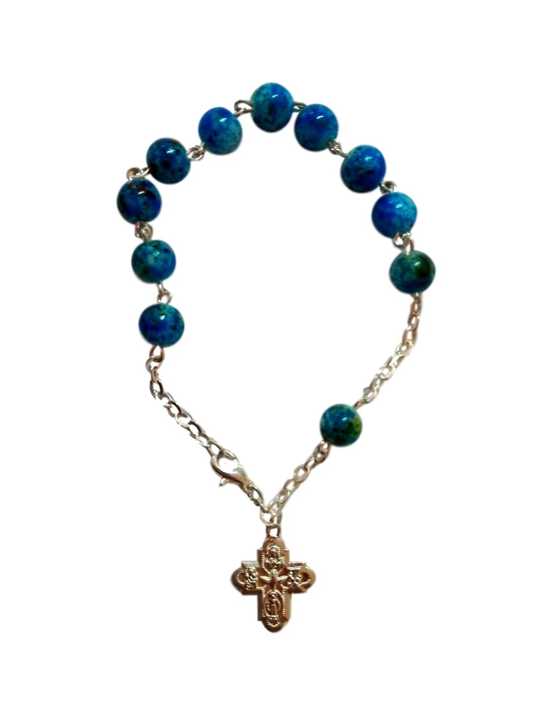 Bracelet Chapelet Bleu - Apaise l'esprit et favorise la sérénité