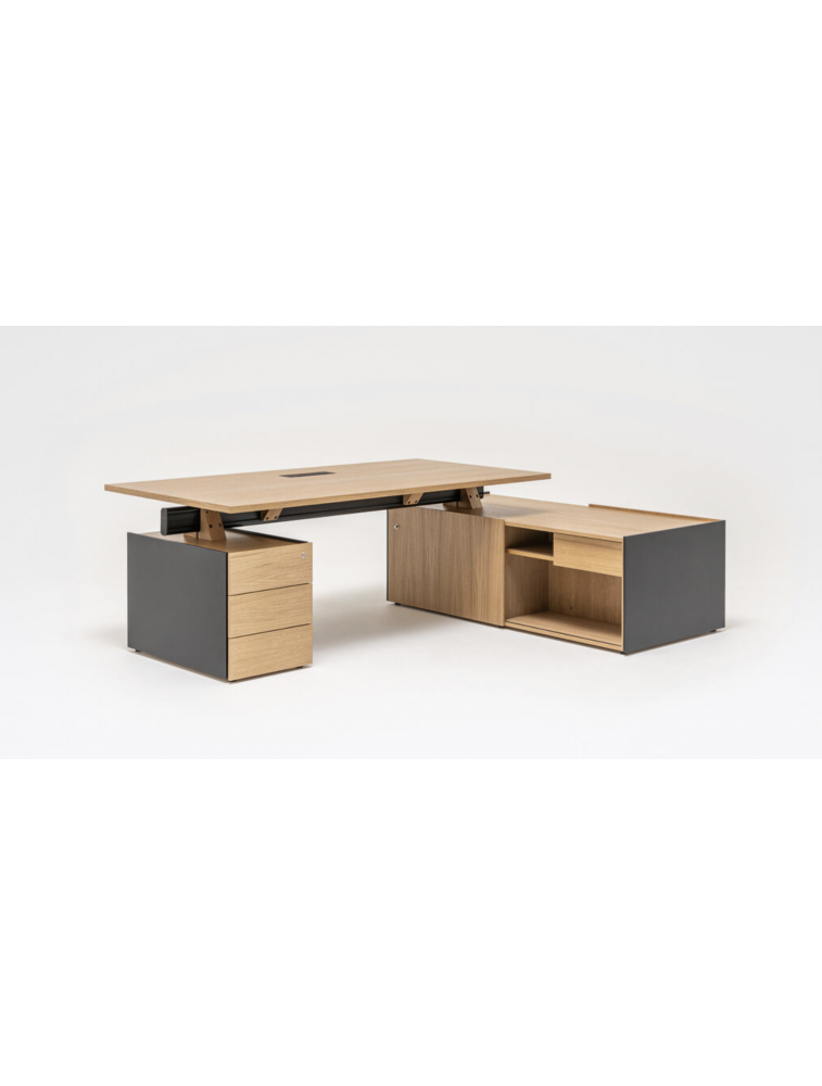 Bureau de direction avec caisson en bois Viga | MDD
