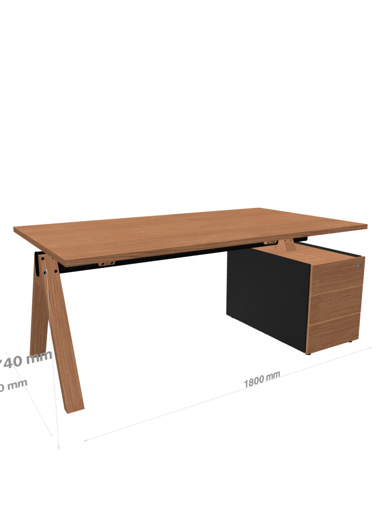 Bureau de direction avec caisson en bois |VIGA|MDD