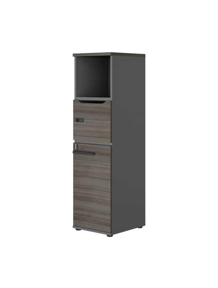 Rangement Colonne mi-haut L40 1 porte 1 casier 1 niche Connexion Gautier Office