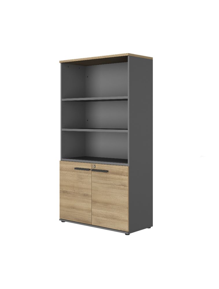 Rangement haut L80 2 portes 3 niches - Connextion Gautier Office