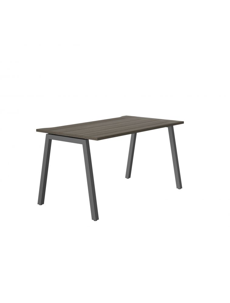 Bureaux plan de travail échancré Connexion pieds trapèze Profondeur 70 cm - Connexion Gautier Office