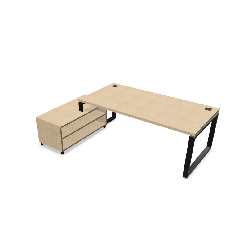 Bureau Prestige Réf. BY845N – Droit 200x100 – Pied Ruban – Pour Direction & Open‑Space – Buronomic