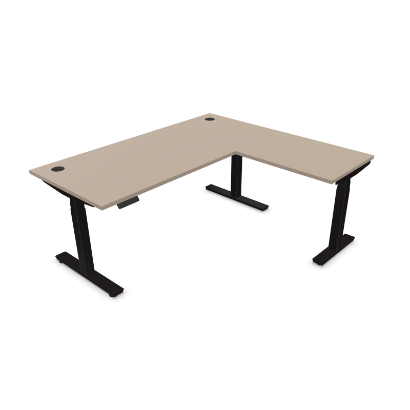 Bureau Réglable Électrique Envol Evo – Plan Droit avec Retour – Pour Espaces de Travail Ergonomiques – Buronomic