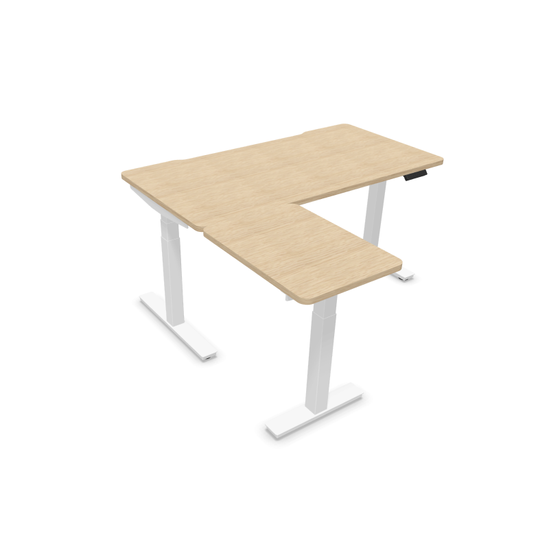 Bureau Réglable Électrique – Plan Droit – Retour Gauche – Pour Ergonomie Active – Buronomic Alto