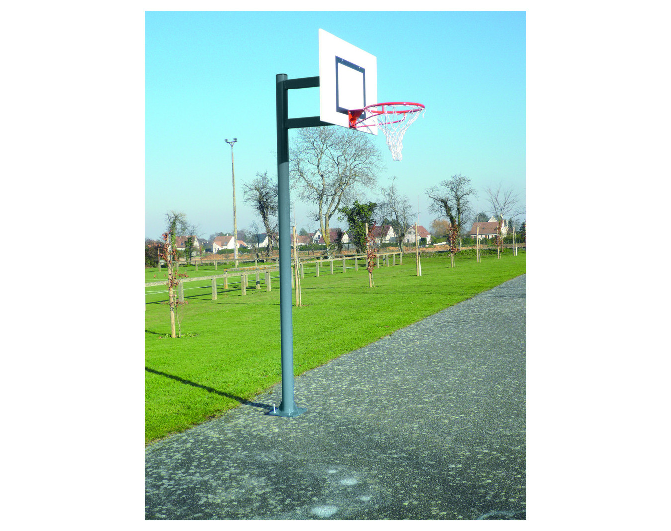 But de basket entraînement poteau rond