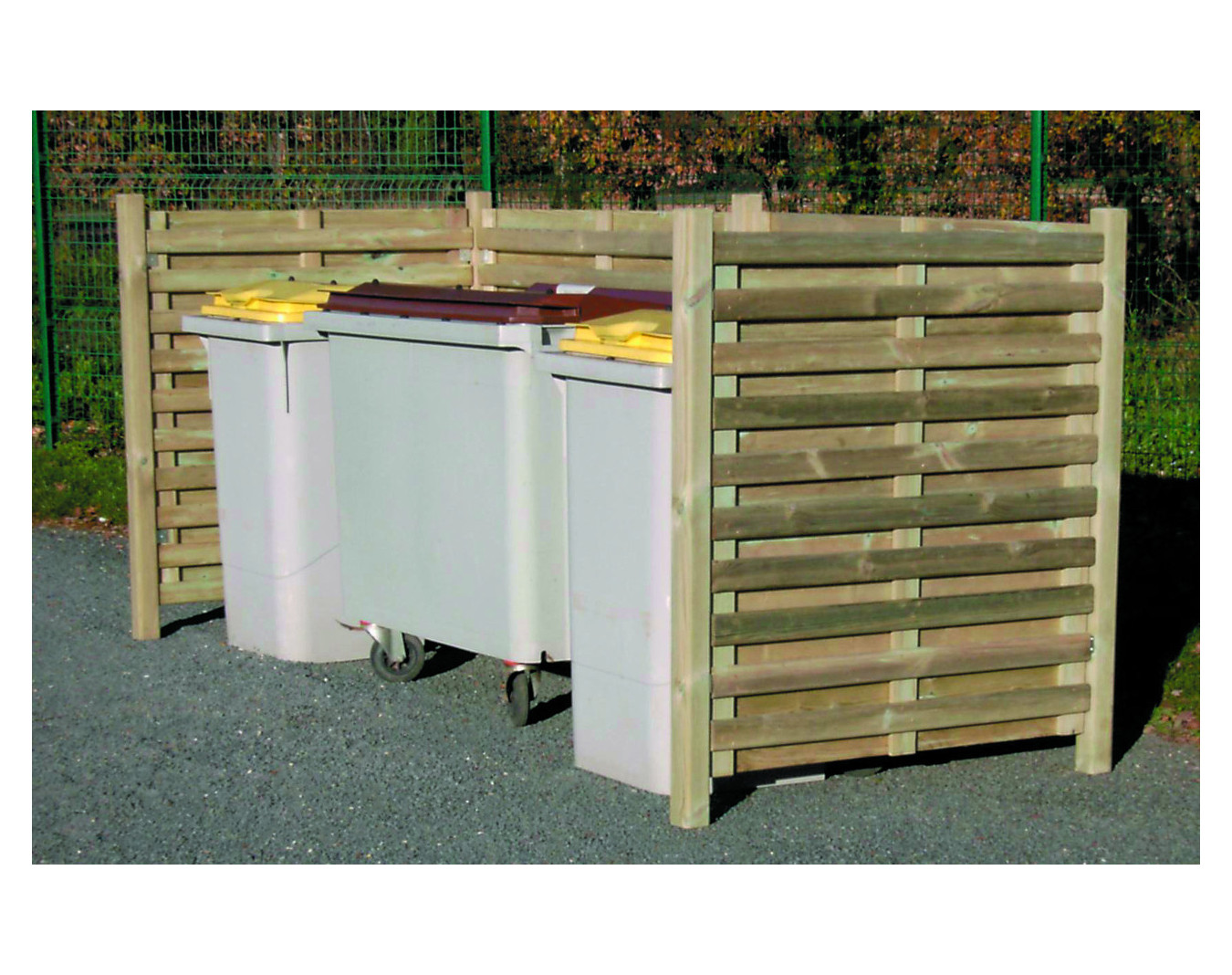 Cache-conteneurs bois