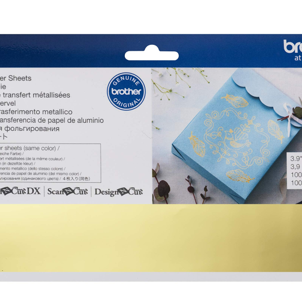Feuilles de transfert métallisées couleur Or pour ScanNCut