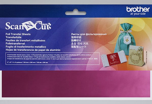 Feuilles de transfert métallisées couleur Rose pour ScanNCut