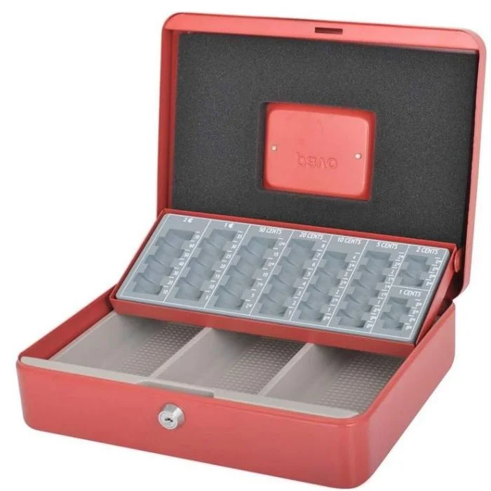 Caisse avec Monnayeur pour Pièces - Rouge PAVO