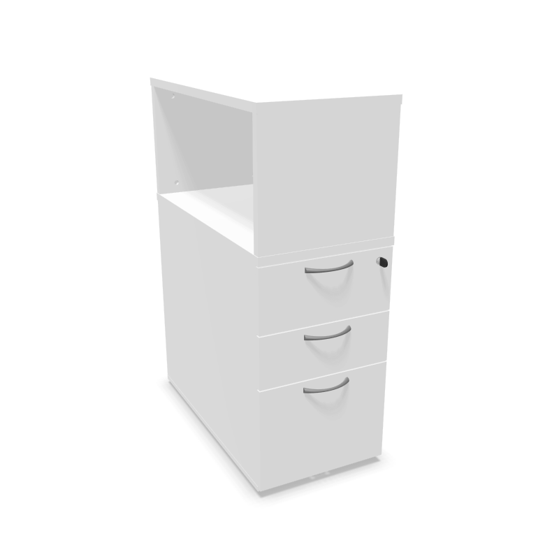 Caisson HB Mela 3 Tiroirs 1DS – Rangement Modulaire – Format P80 – Pour Bureau Professionnel – Buronomic