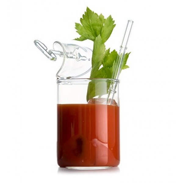 Boite de conserve 45 cl Ø 8 cm en verre forme canette 100% Chef (x 1)