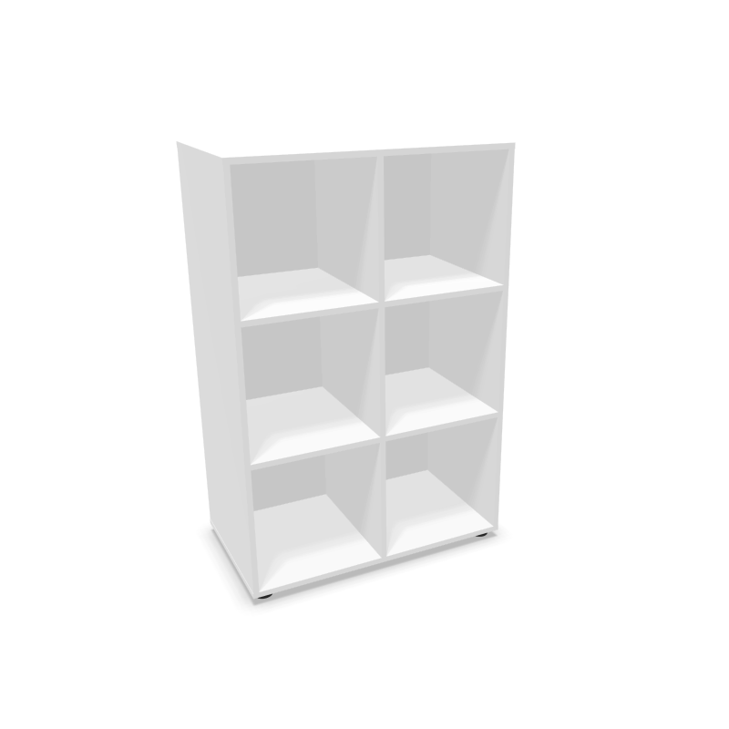 Casier 6 Cases – Ouvert – Rangement Vertical – Pour Bureaux Partagés – Buronomic