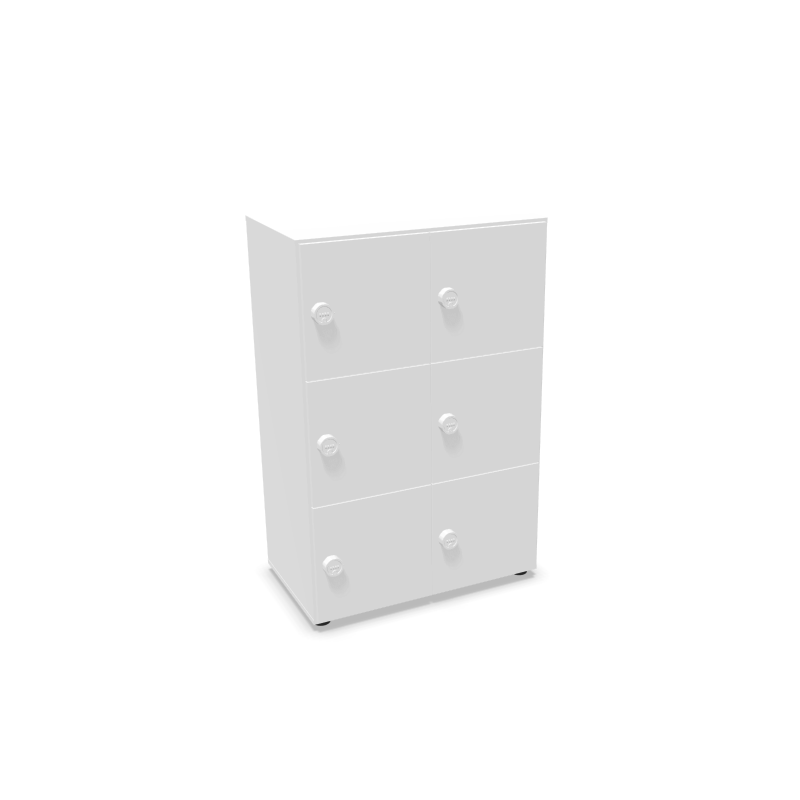 Casier 6 Cases – Portes Standard – Rangement Vertical – Pour Bureau – Buronomic