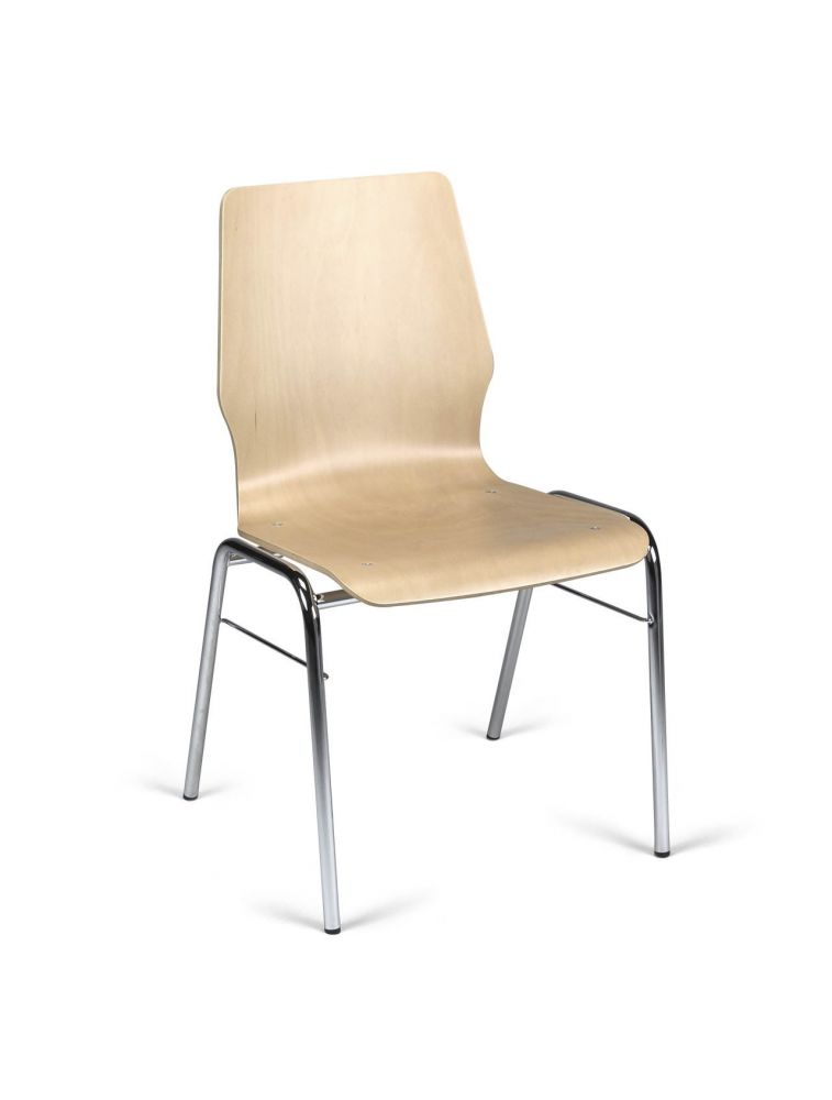 Chaise d'accueil 4 pieds en acier chromé - Desk-C - ACT