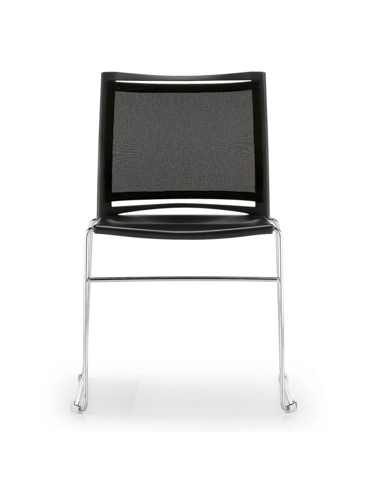 Chaise d'accueil empilable au dossier résille - Lino- T - ACT