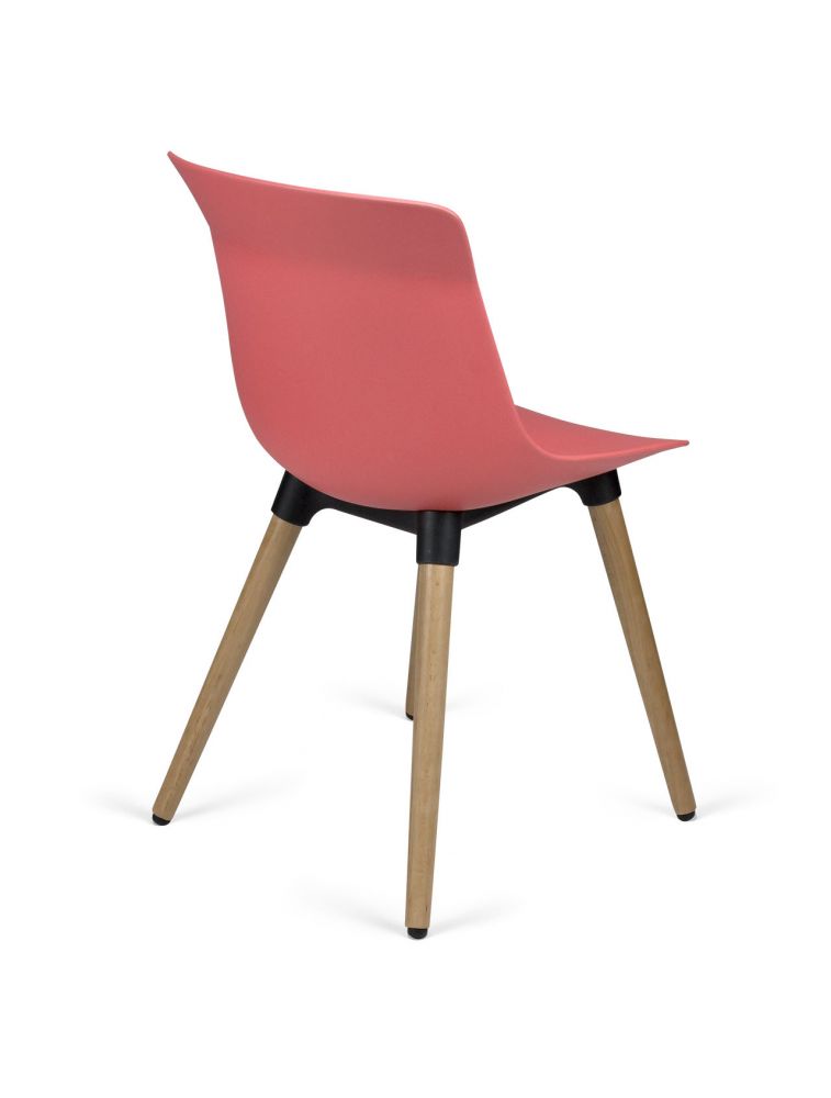 Chaise d'accueil 4 pieds en bois - Lumo - ACT